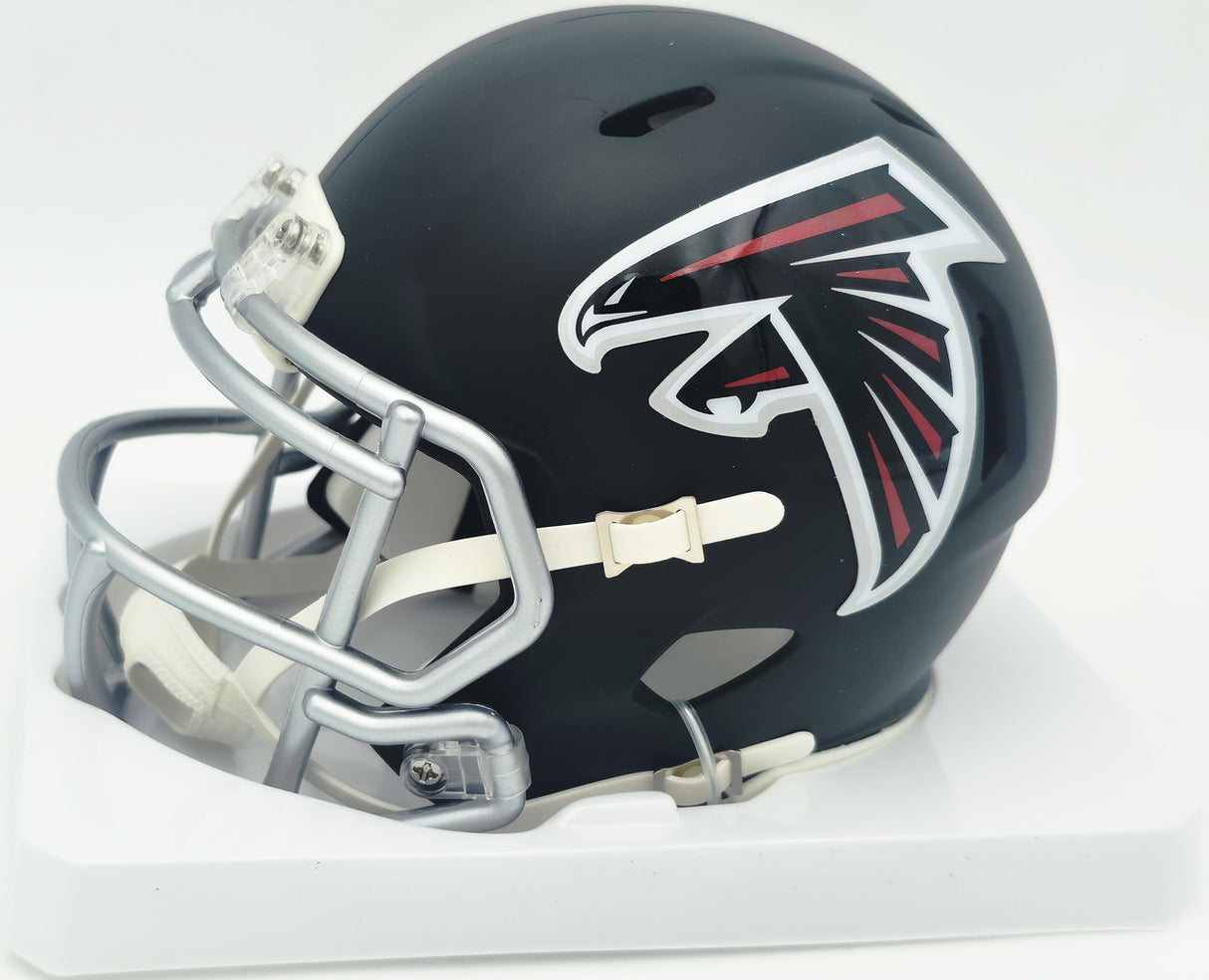 Bijan Robinson Autographed Atlanta Falcons Matte Black Speed Mini Helmet Beckett BAS Witness #4W780637