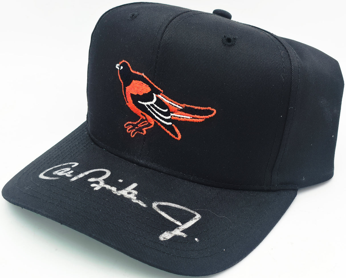 Cal Ripken Jr. Autographed Baseball Hat Baltimore Orioles Beckett BAS QR #BV12121