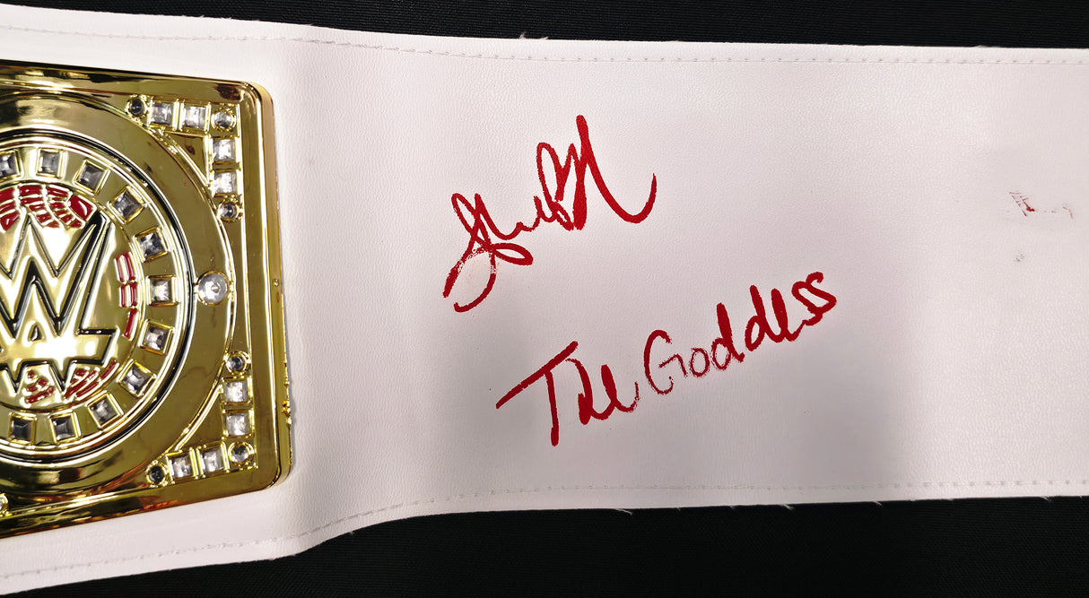 Alexa Bliss Autographed WWE Women's Champion Belt "The Goddess" (Smudged) Beckett BAS Witness #WK90007