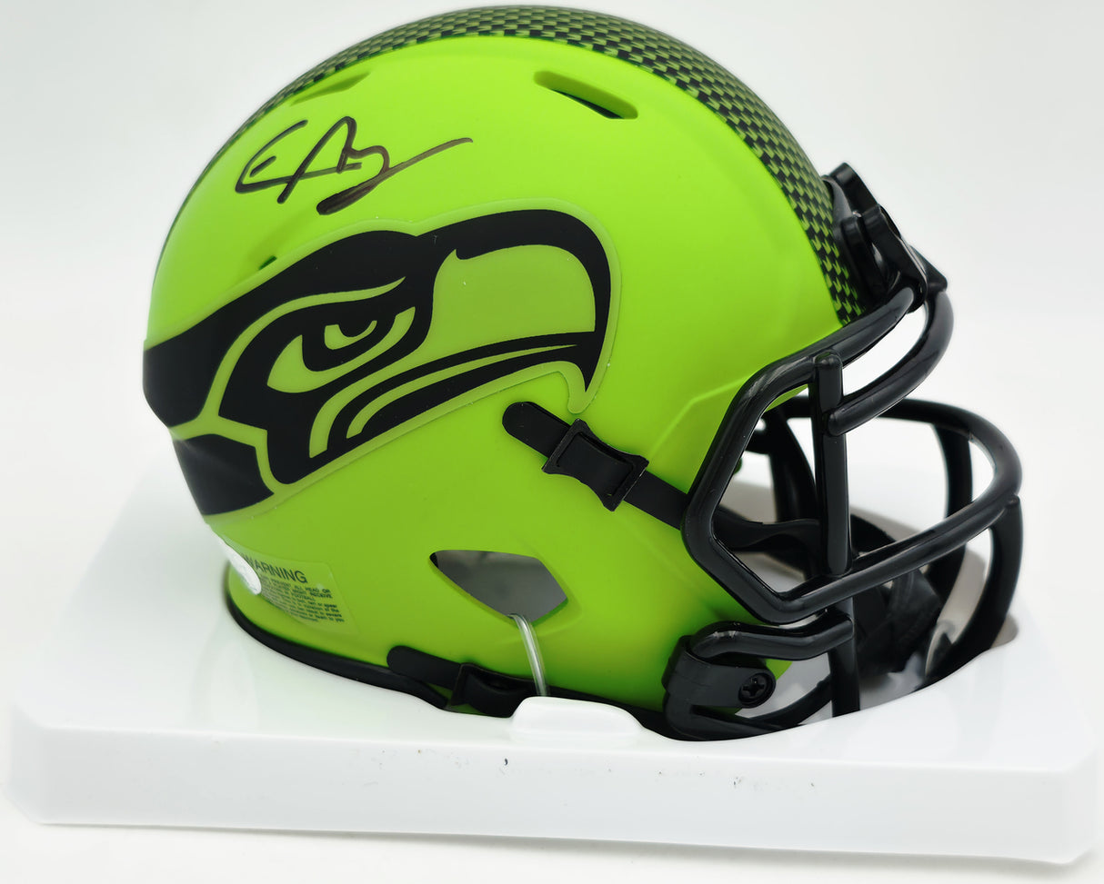 Elijah Arroyo Autographed Seattle Seahawks Rave Green Speed Mini Helmet JSA #SD233943