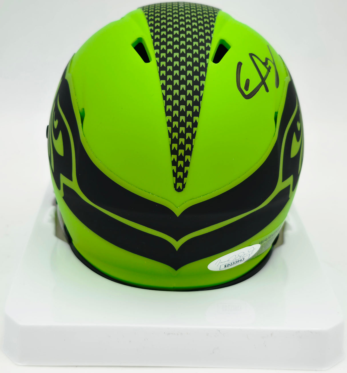 Elijah Arroyo Autographed Seattle Seahawks Rave Green Speed Mini Helmet JSA #SD233943