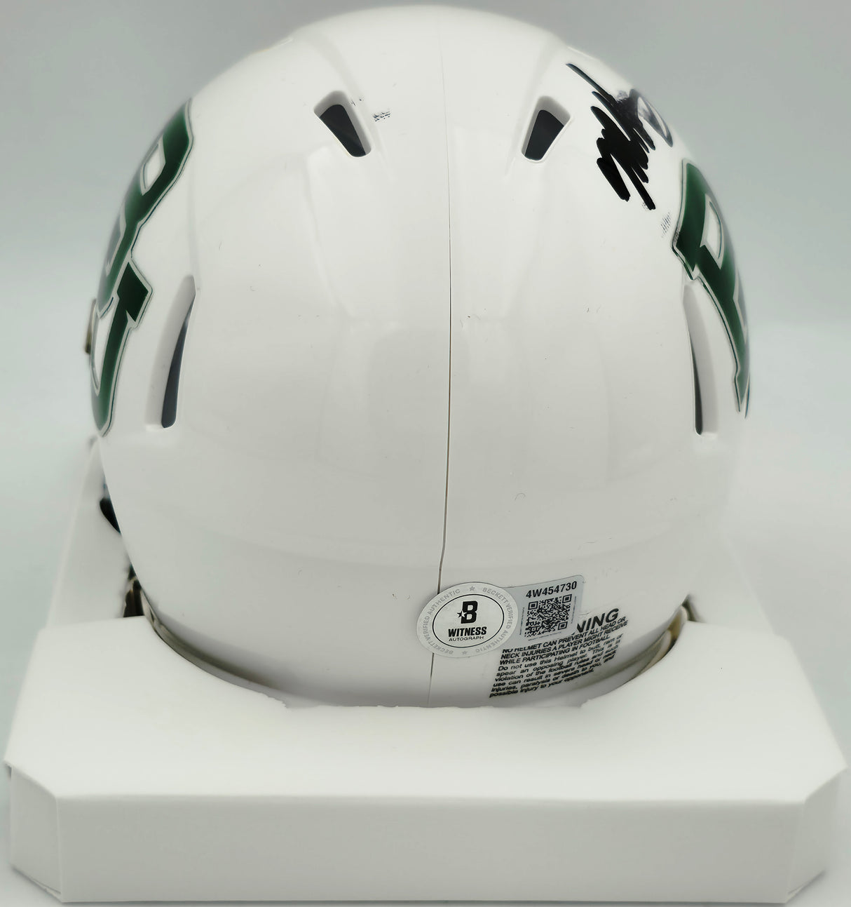 Mike Singletary Autographed Baylor Bears White Speed Mini Helmet (Smudged) Beckett BAS Witness #4W454730