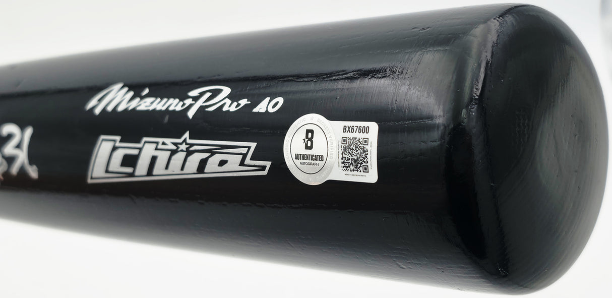 Ichiro Suzuki Autographed Mizuno Game Issued Game Bat 51 AC95 Baseball Bat New York Yankees "#31" (Smudged) Beckett BAS QR #BX67600