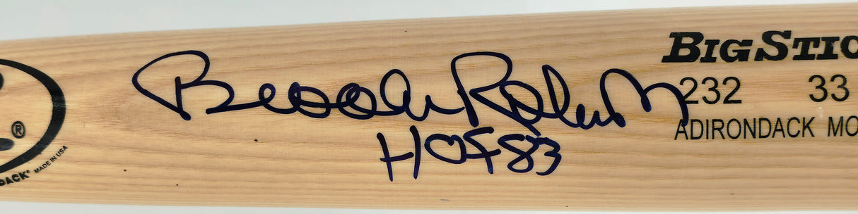 Brooks Robinson Autographed Rawlings Baseball Bat Baltimore Orioles Beckett BAS QR #BX67589