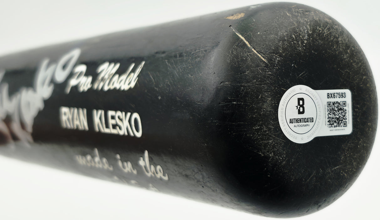 Ryan Klesko Autographed Game Used Uncracked Carolina Clubs Baseball Bat Atlanta Braves Beckett BAS QR #BX67593