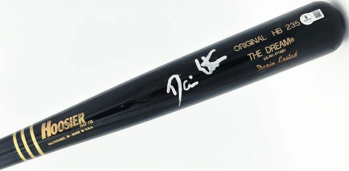 Darin Erstad Autographed Game Issued Hoosier HB235 Baseball Bat California Angels Beckett BAS QR #BX67599