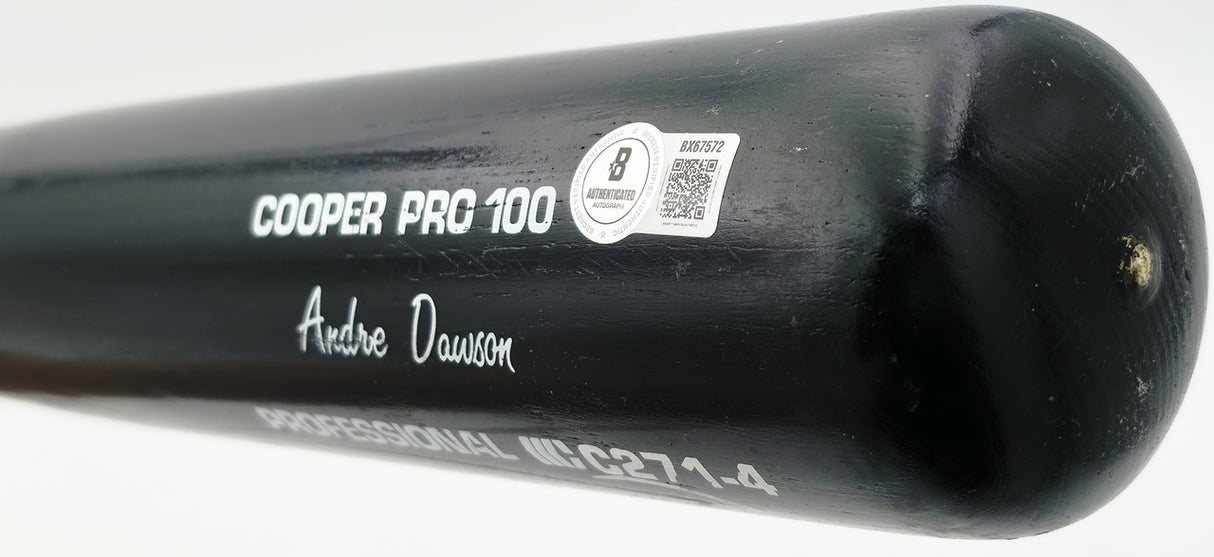 Andre Dawson Autographed Game Issued Cooper C271 Baseball Bat Chicago Cubs Beckett BAS QR #BX67572