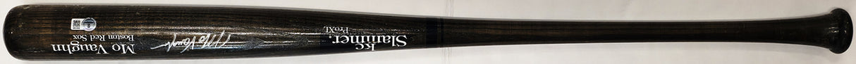 Mo Vaughn Autographed Game Issued KC Slammer Baseball Bat Boston Red Sox Beckett BAS QR #BX67585