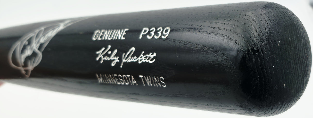 Kirby Puckett Autographed Black Louisville Slugger Game Model Baseball Bat Minnesota Twins JSA #BA00154