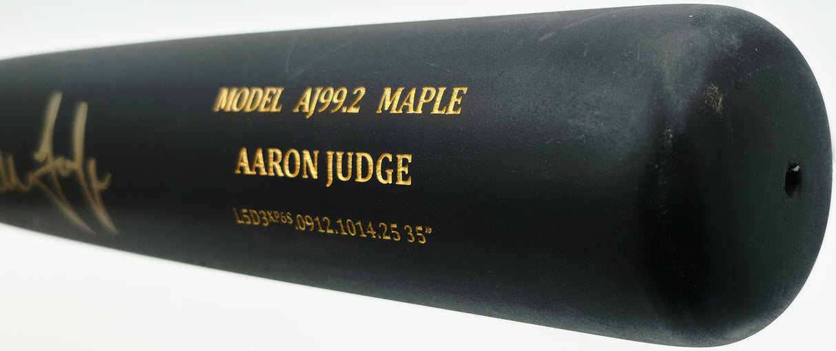 Aaron Judge Autographed Black Chandler Player Model Baseball Bat New York Yankees (Marks) MLB Holo #PX557628
