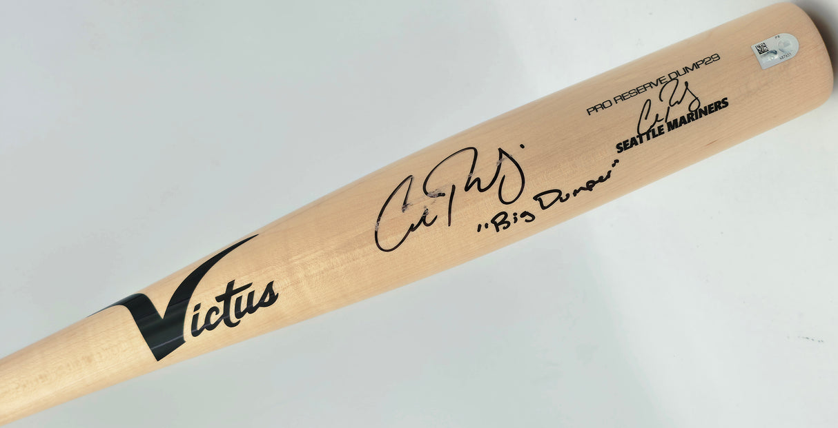 Cal Raleigh Autographed Blonde Victus Torpedo Player Model Baseball Bat Seattle Mariners "Big Dumper" (Smudged) MLB Holo #PX487651