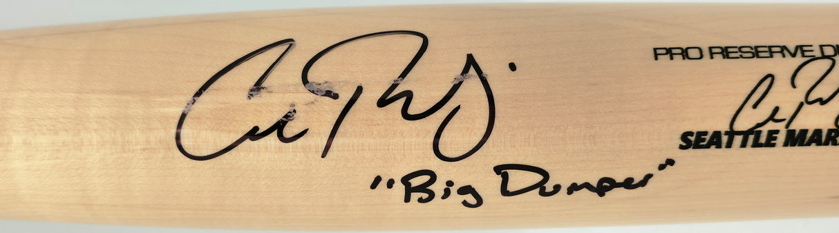 Cal Raleigh Autographed Blonde Victus Torpedo Player Model Baseball Bat Seattle Mariners "Big Dumper" (Smudged) MLB Holo #PX487651