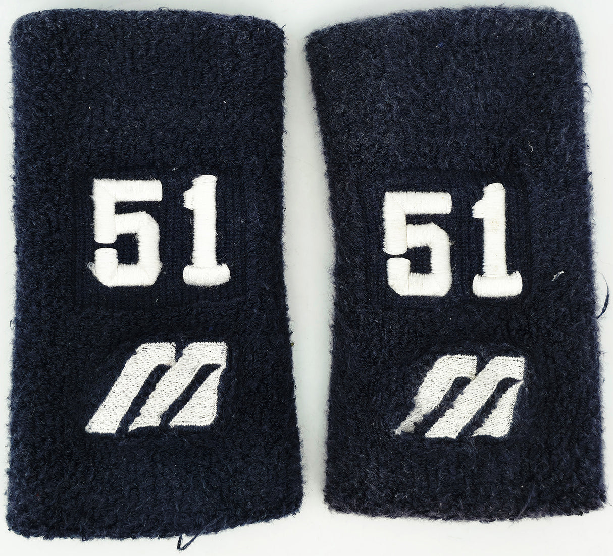 Unsigned Ichiro Suzuki 1999 Game Used Orix Blue Wave Black Mizuno Wristbands IS Holo SKU #267256