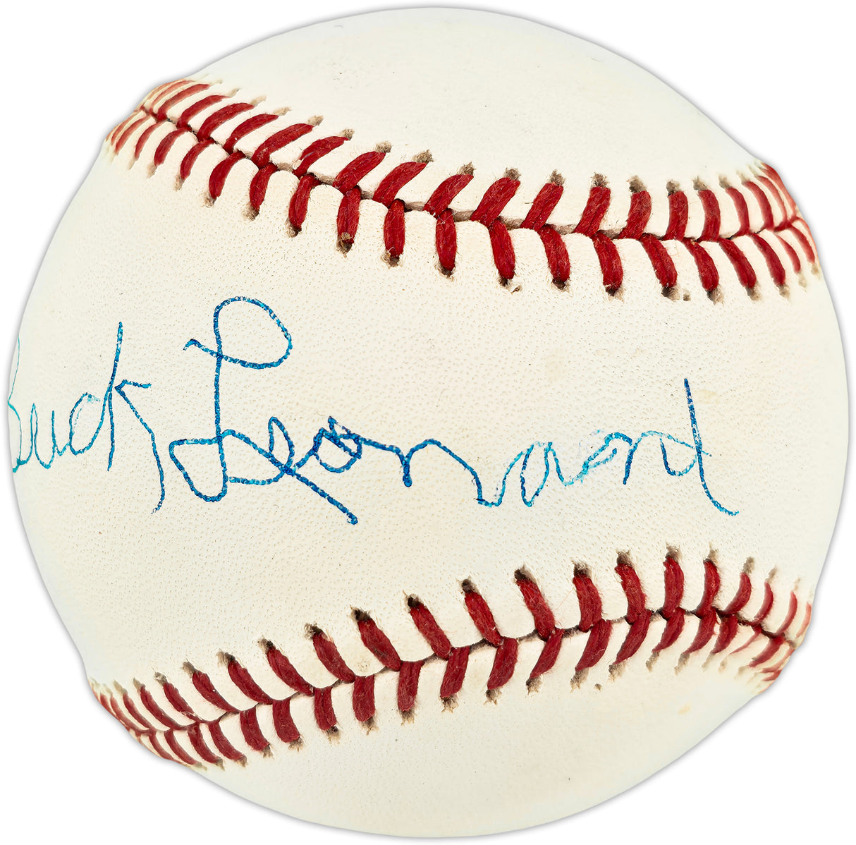 Buck Leonard Autographed Official NL Baseball Negro Leagues Beckett BAS QR #BX67620
