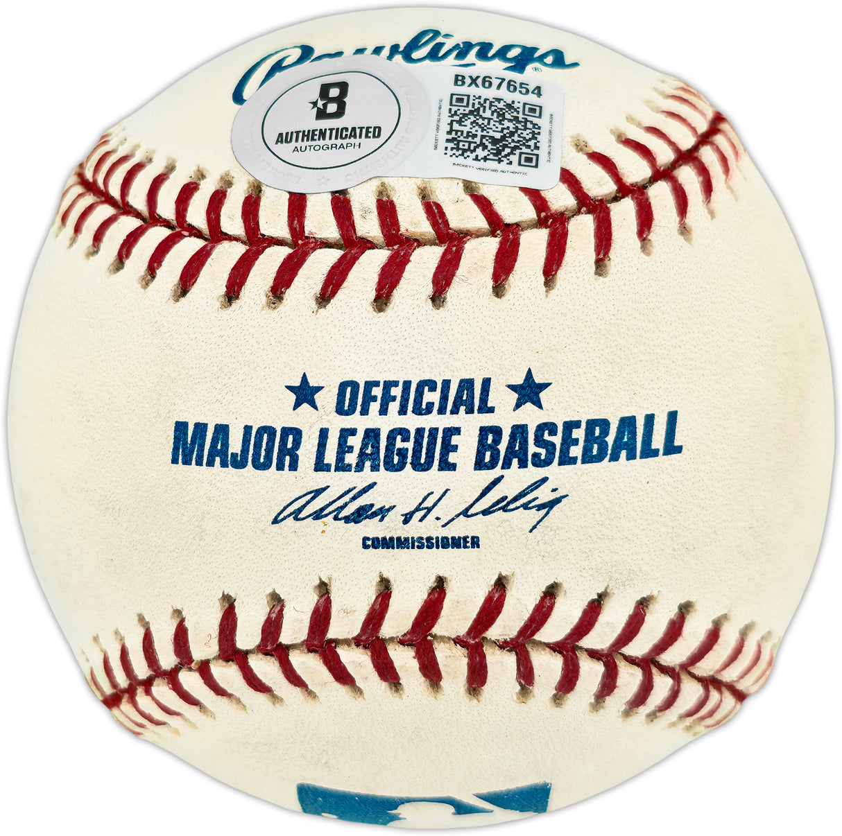 Jorge Posada Autographed Official MLB Baseball New York Yankees Beckett BAS QR #BX67654