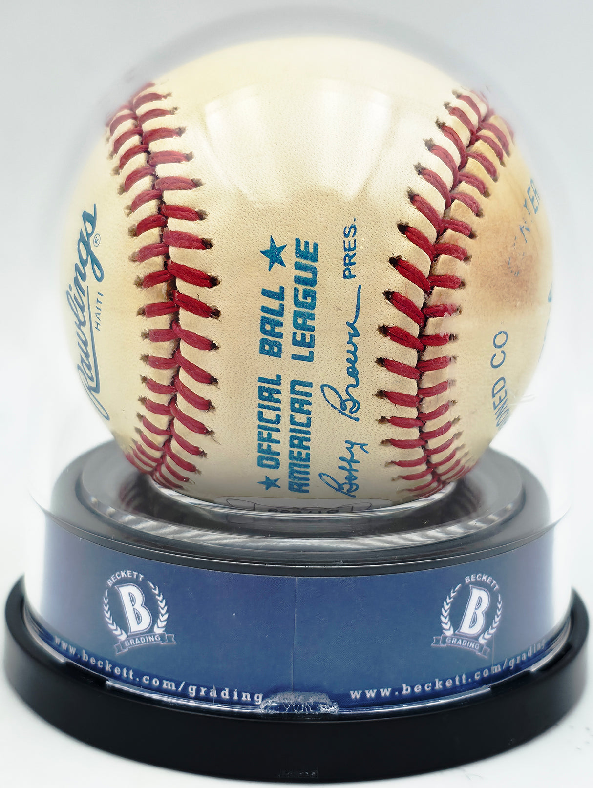 Ted Williams & Ken Griffey Jr. Autographed Official AL Baseball Auto Grade Mint 9 Beckett BAS #20778615