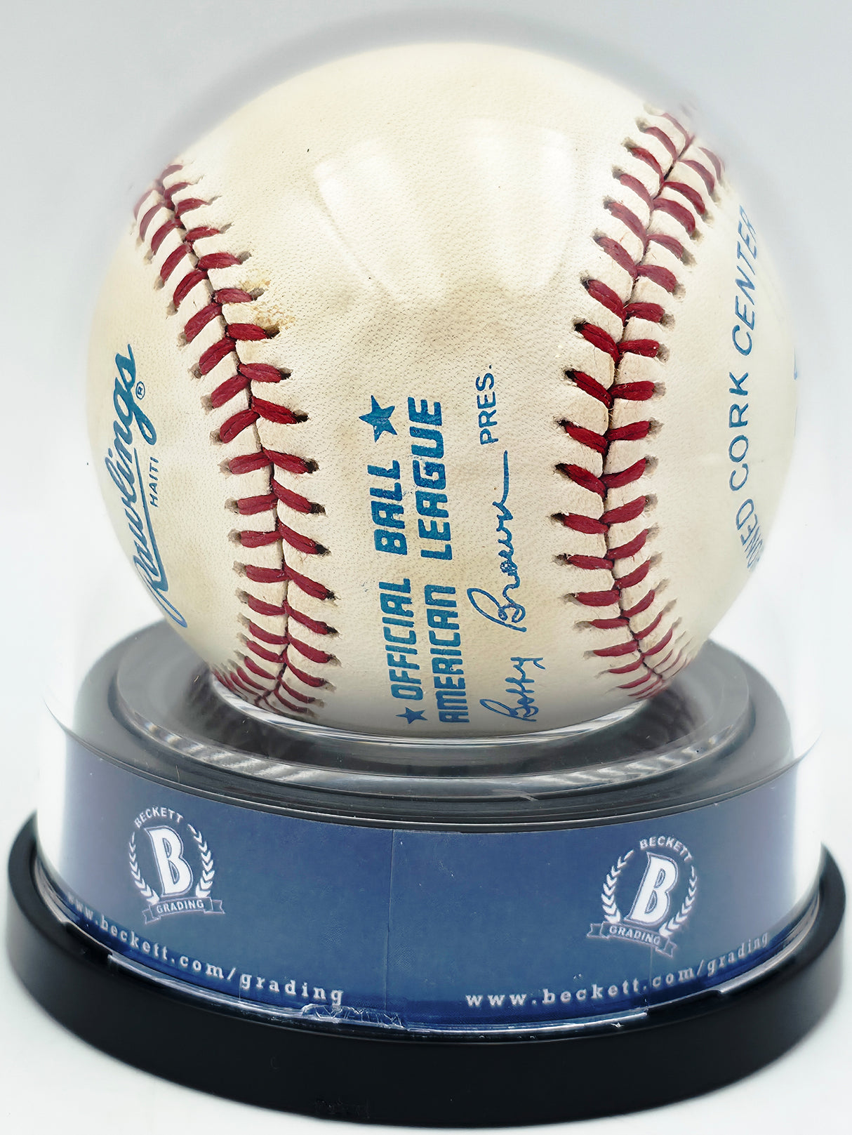 Mickey Mantle Autographed Official AL Baseball New York Yankees Auto Grade Mint 9 Beckett BAS #20779084