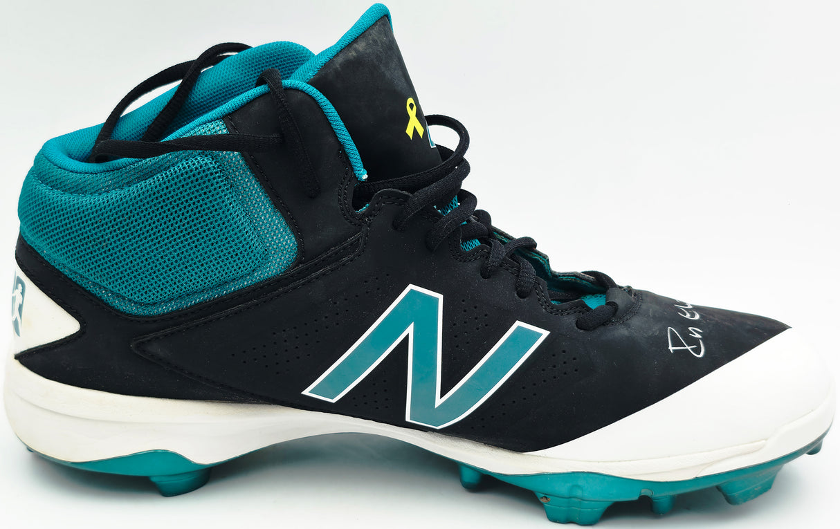Robinson Cano Autographed Game Used Black & Teal New Balance Cleats (Dual Signed) Seattle Mariners Size 13 PSA/DNA #7A96547 & 7A96548