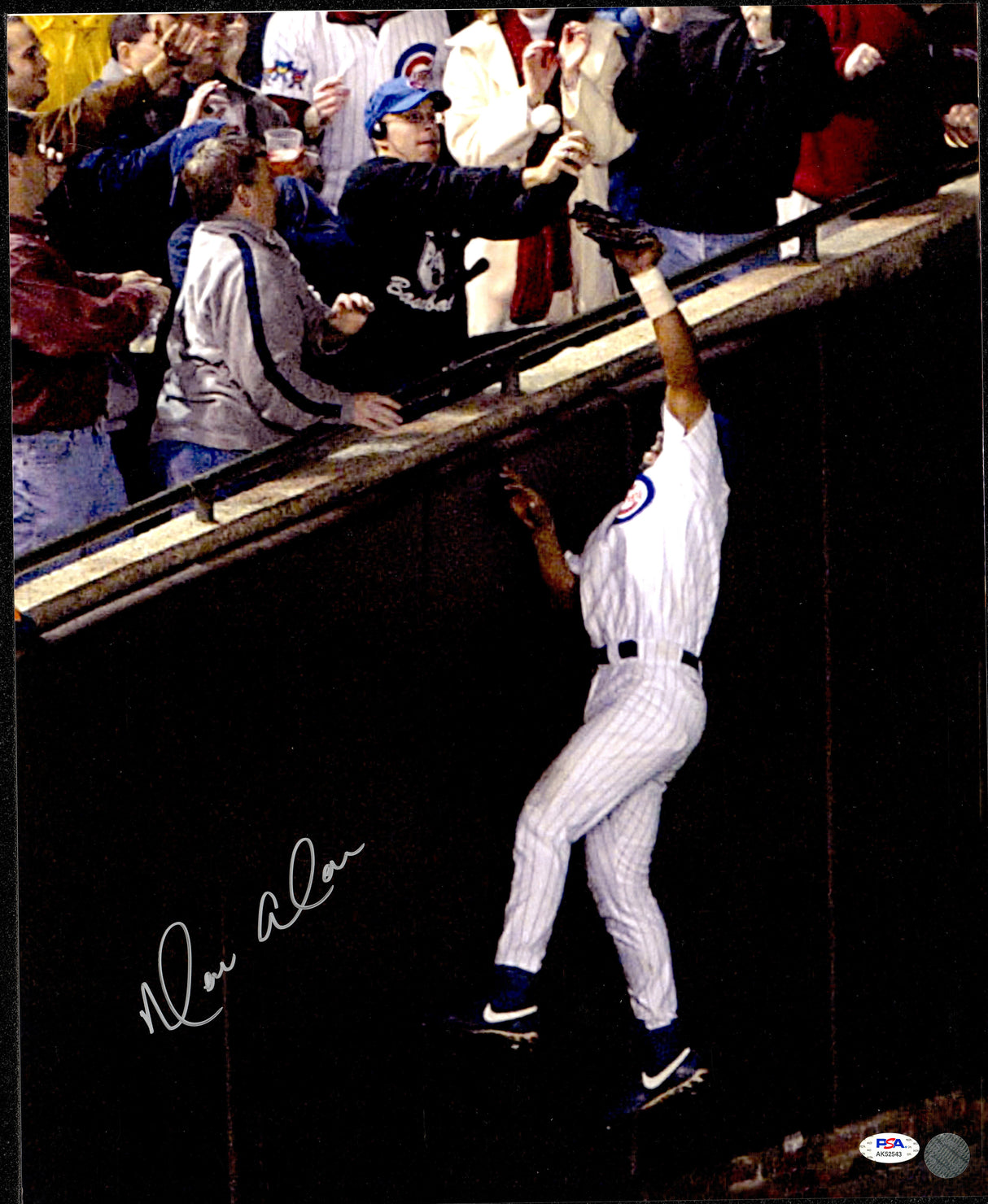 Moises Alou Autographed 16x20 Photo Chicago Cubs Bartman Incident PSA/DNA #AK52543