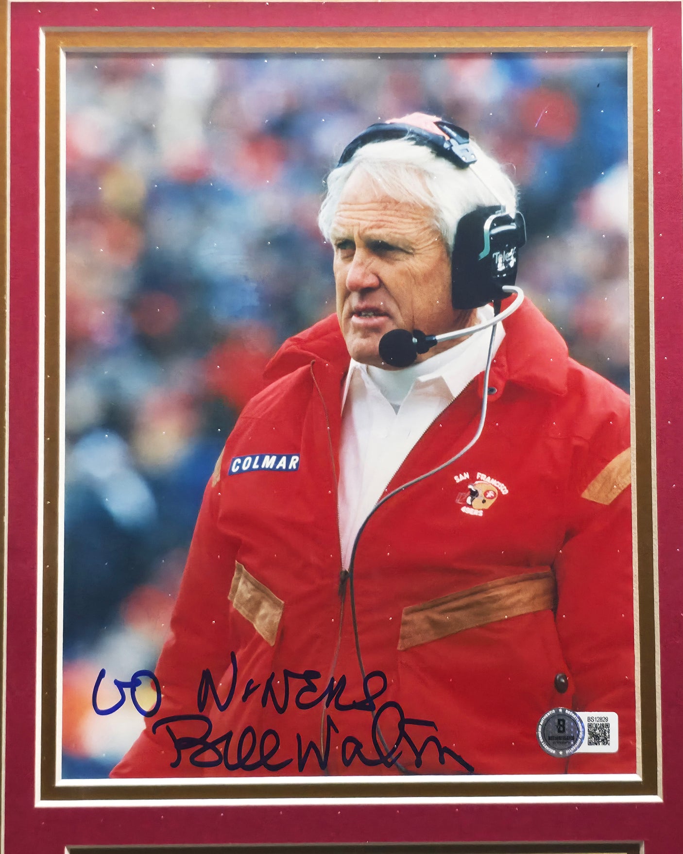 Bill Walsh Autographed Framed 8x10 Photo San Francisco 49ers "Go Niners" Beckett BAS QR #BS12829