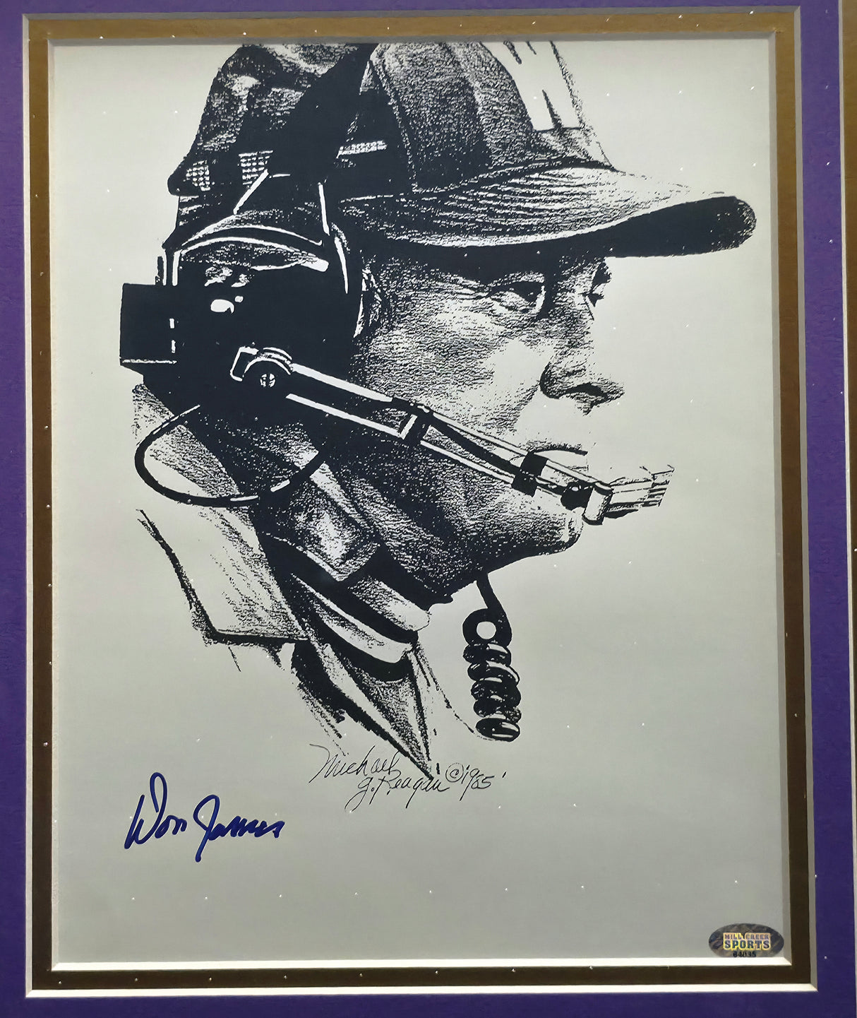 Don James Autographed Framed 8x10 Photo Washington Huskies MCS Holo #64035