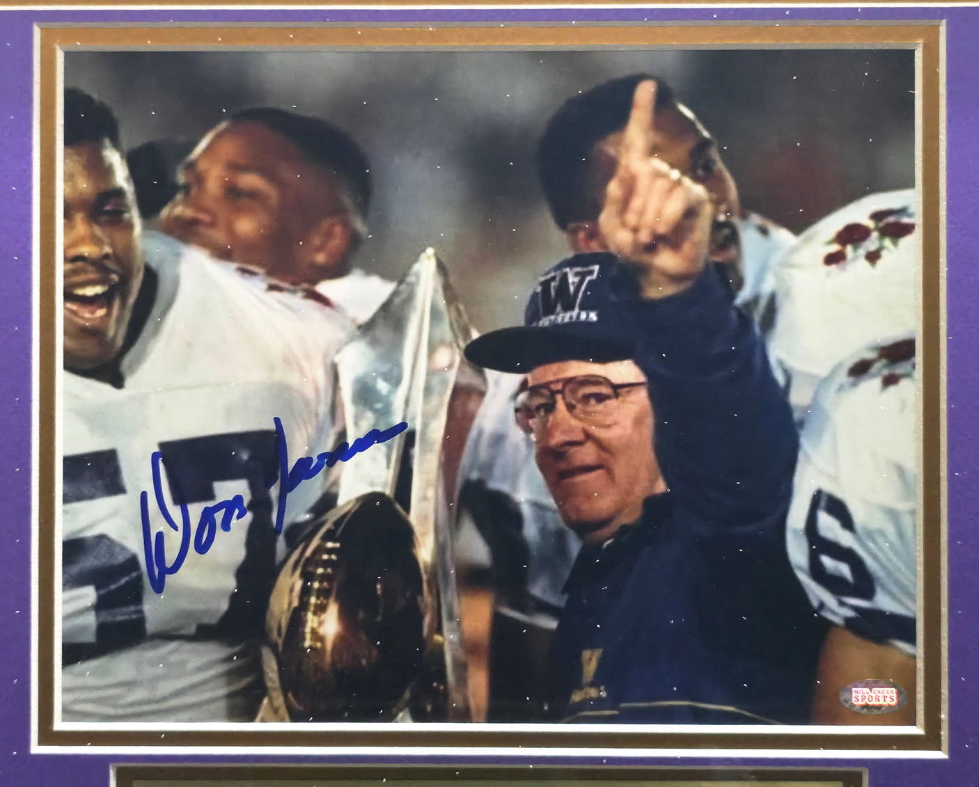Don James Autographed Framed 8x10 Photo Washington Huskies MCS Holo #88802