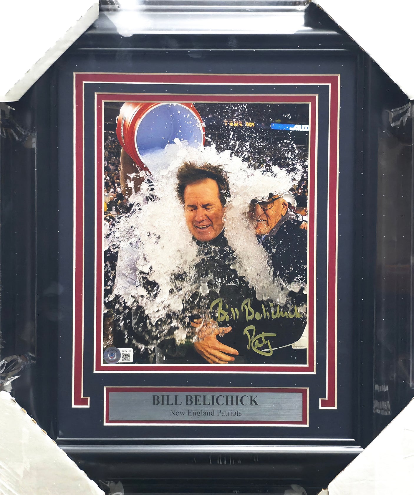 Bill Belichick Autographed Framed 8x10 Photo New England Patriots Beckett BAS QR #BF74158