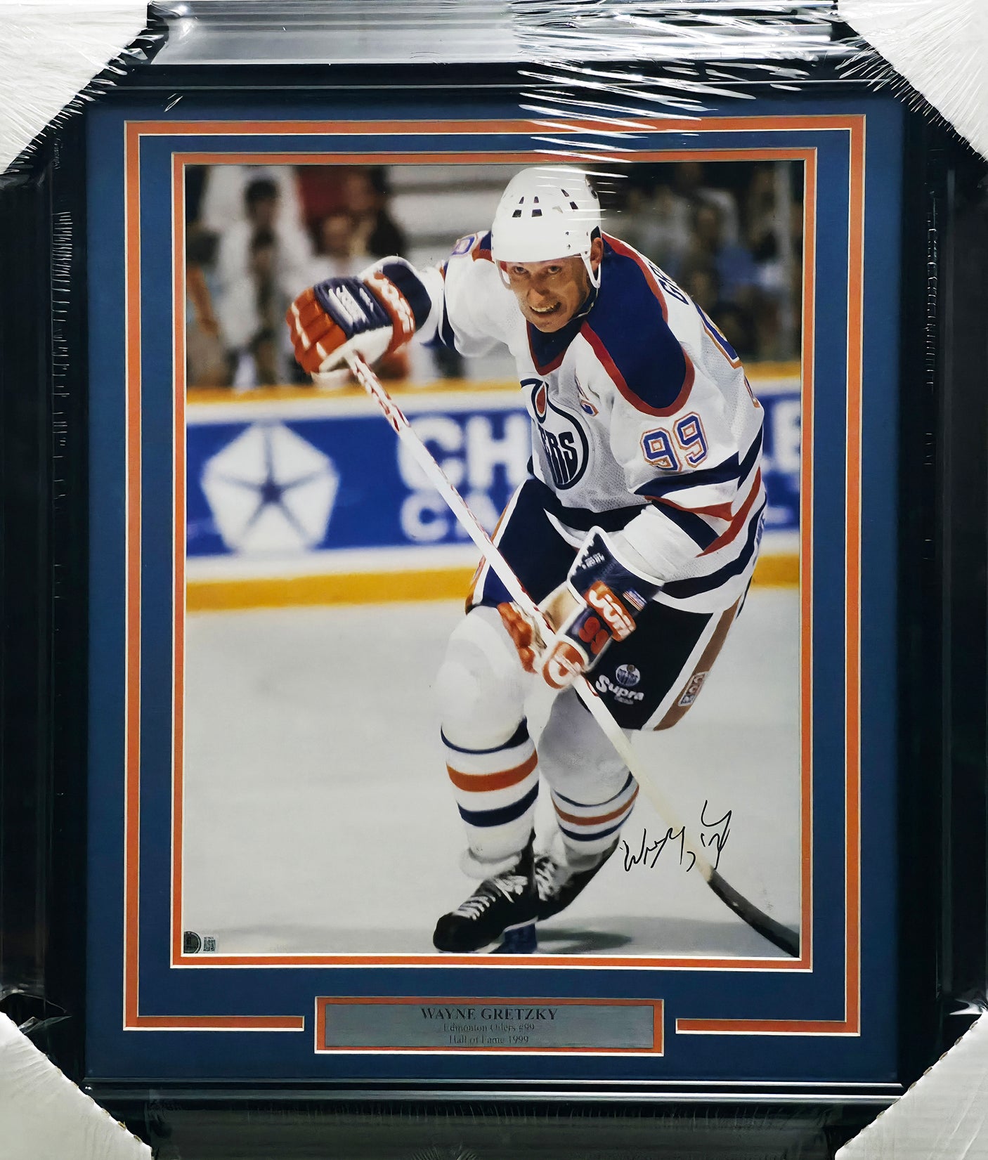 Wayne Gretzky Autographed Framed 16x20 Photo Edmonton Oilers Beckett BAS #AE16674