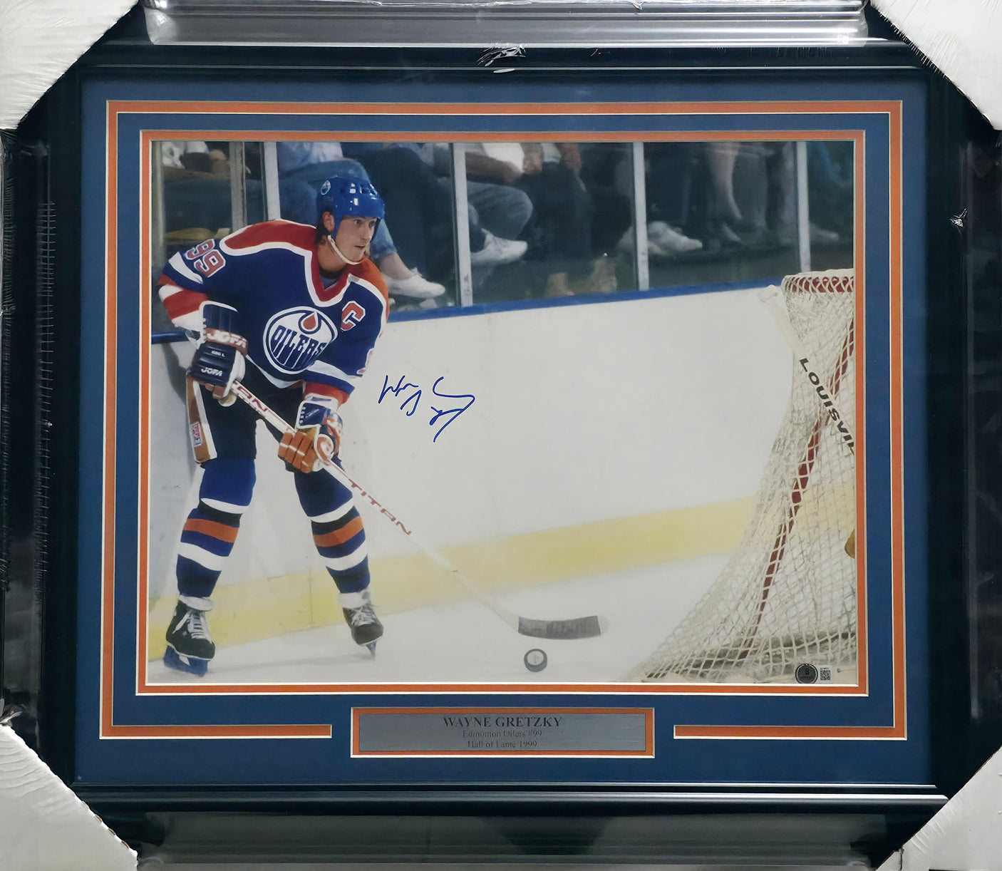 Wayne Gretzky Autographed Framed 16x20 Photo Edmonton Oilers Beckett BAS #AE16675