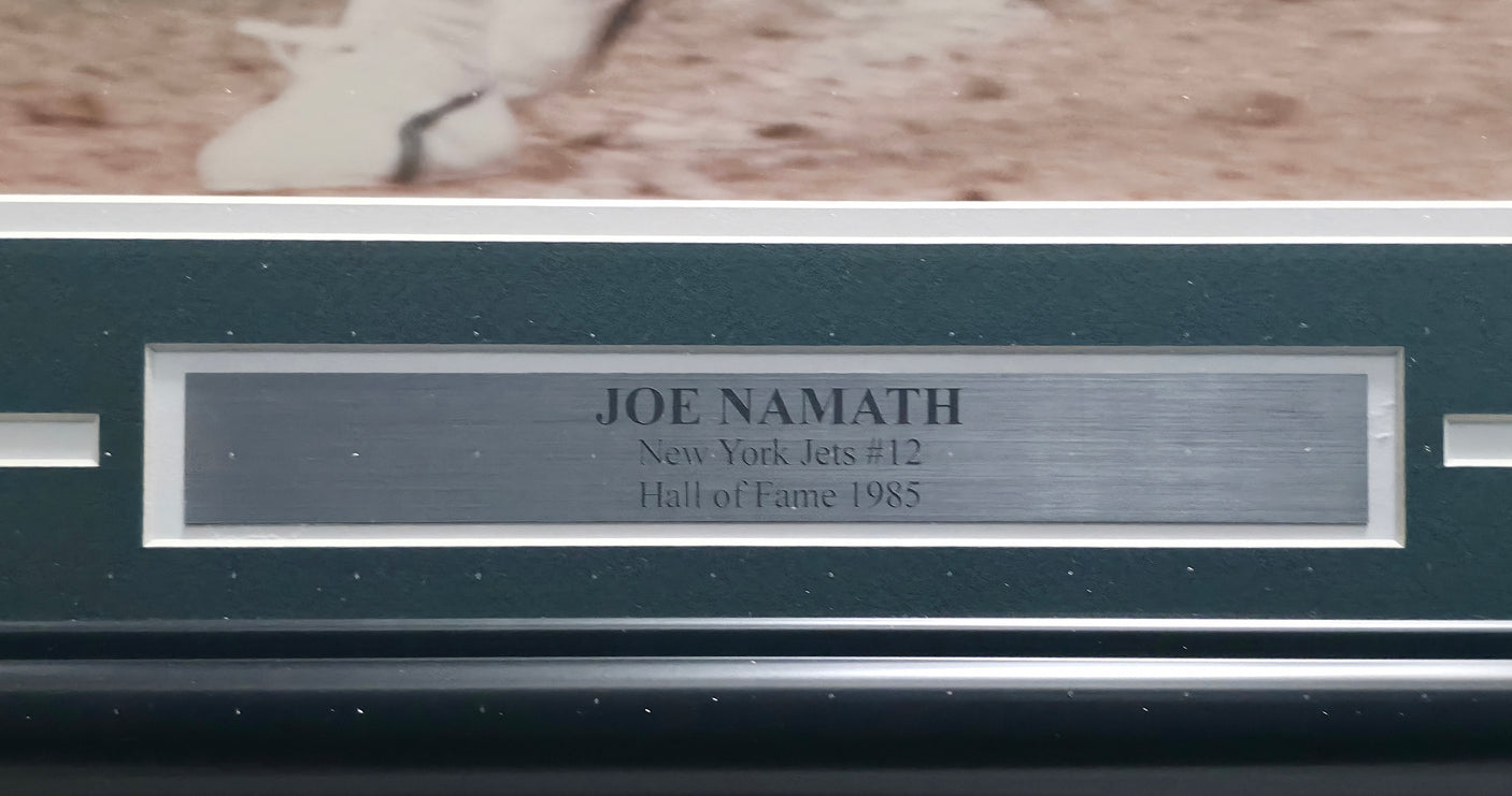 Joe Namath Autographed Framed 16x20 Photo New York Jets Beckett BAS QR #BS30379