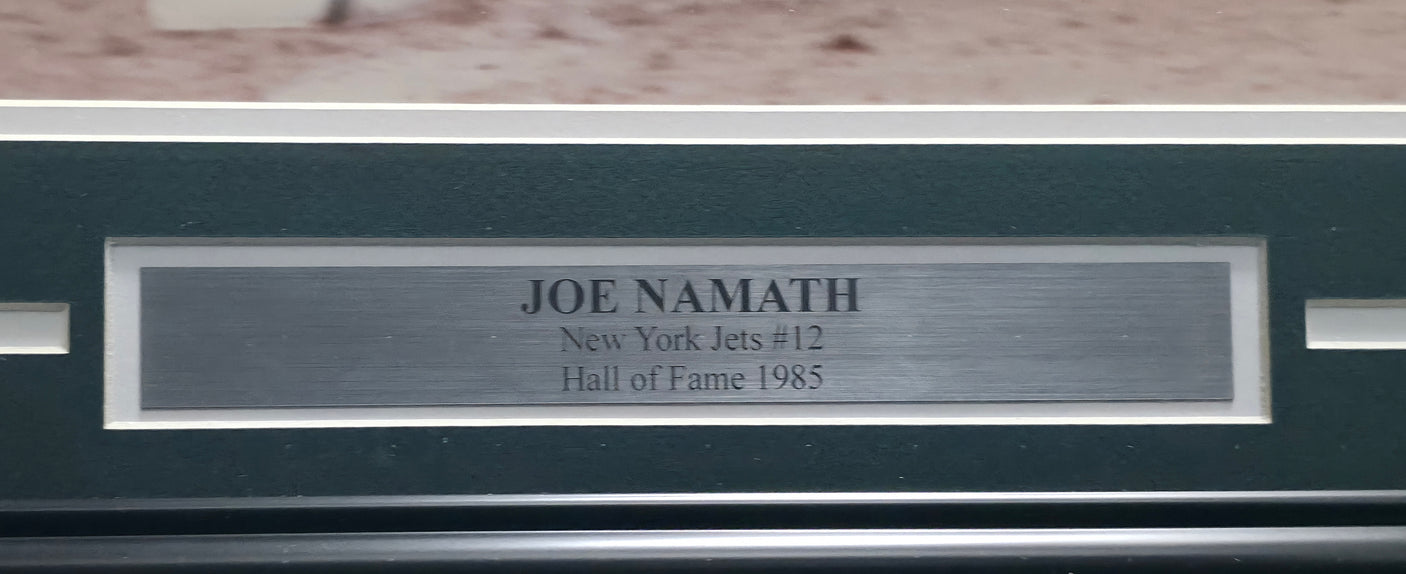 Joe Namath Autographed Framed 16x20 Photo New York Jets Beckett BAS QR #BS30381