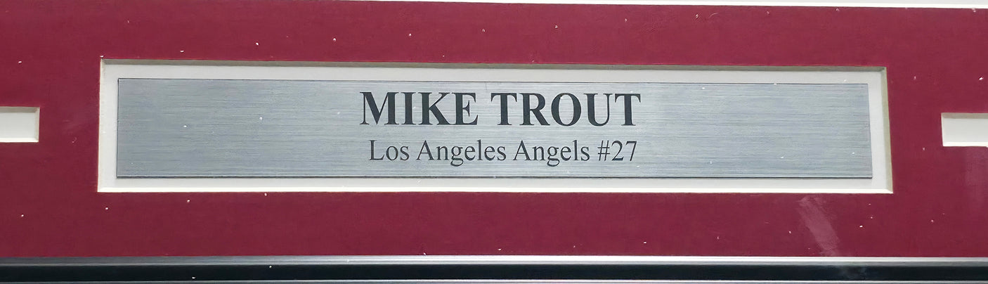 Mike Trout Autographed Framed 10x12 Photo California Angels Beckett BAS #AE16563