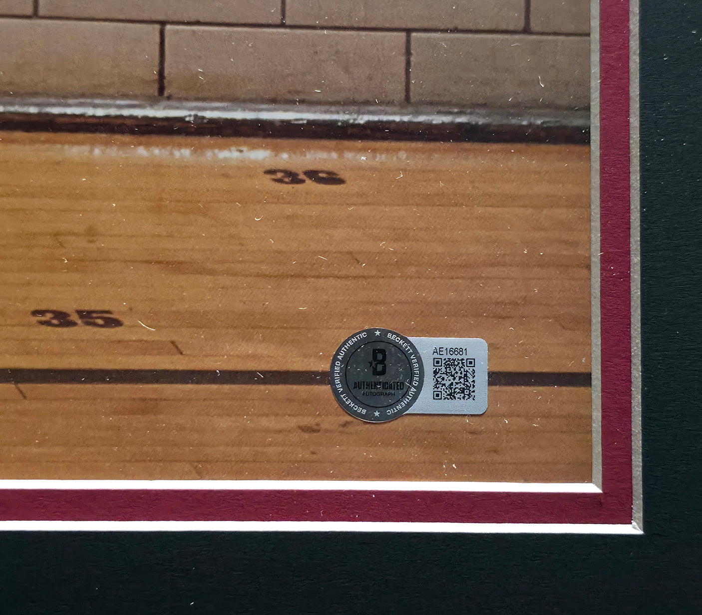 Michael Jordan Autographed Framed Nike Air Dunking 24x24 Poster Photo Chicago Bulls Beckett BAS #AE16681