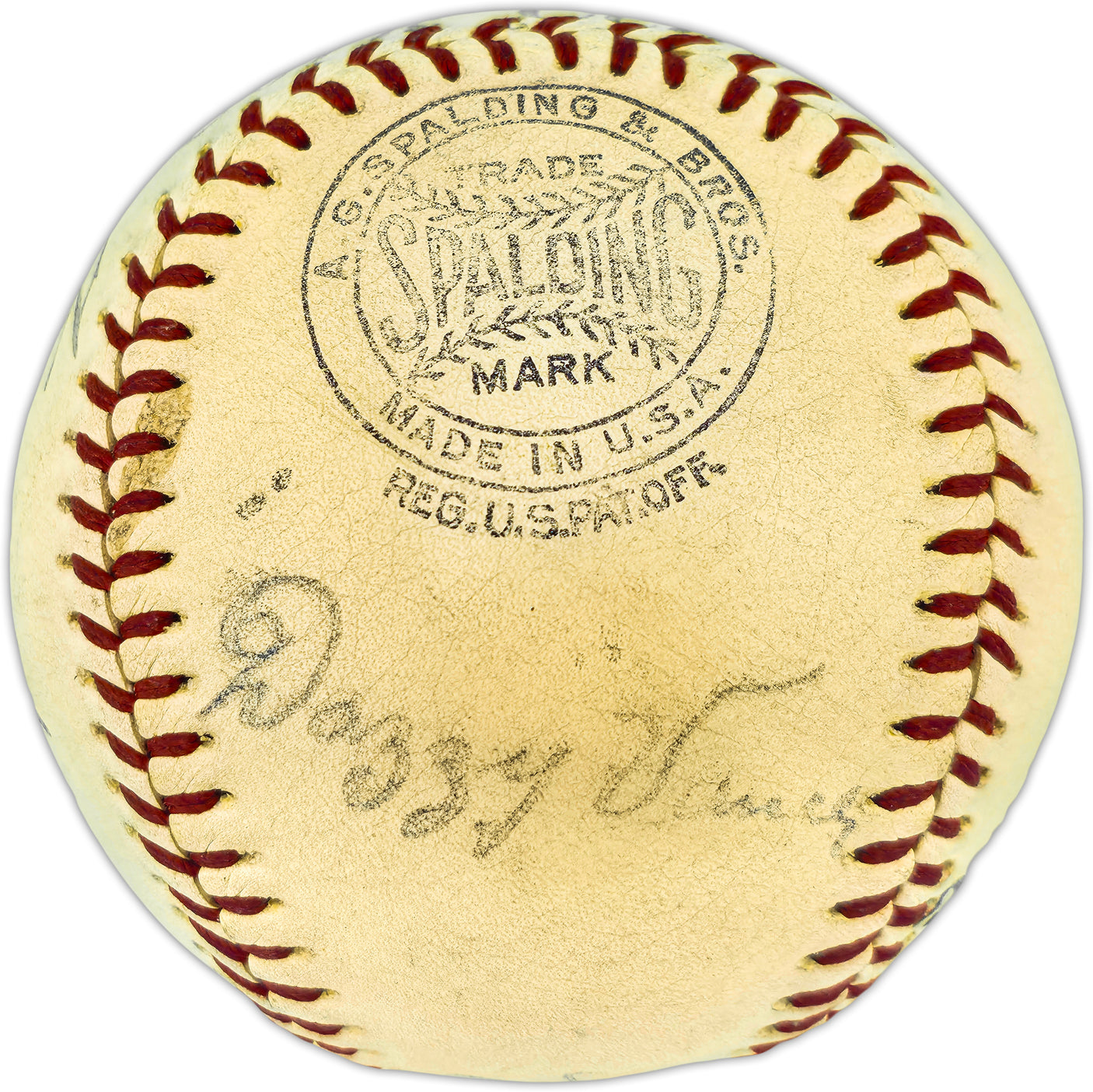 Babe Ruth Autographed Official Spalding League Special Baseball New York Yankees Also Signed By Frank Frisch & Dazzy Vance PSA/DNA #AO09332