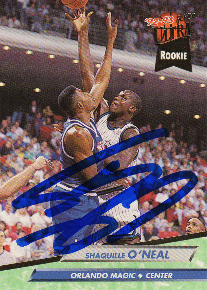 Shaquille O'Neal Signed Orlando Magic 1992 Fleer Ultra Rookie Card #328