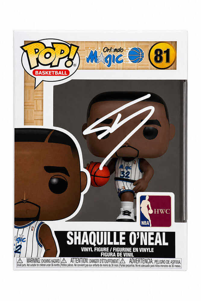 Shaquille O'Neal Signed Orlando Magic Shaq Player NBA Funko Pop Doll #81