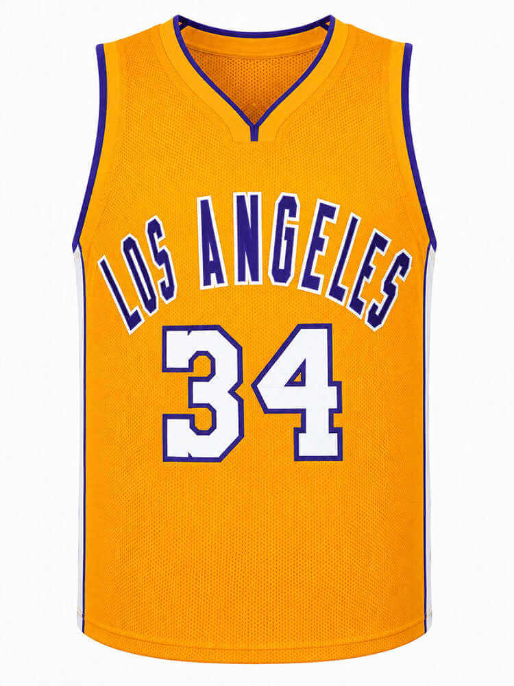Shaquille O'Neal Signed Gold T/B Custom Basketball Jersey