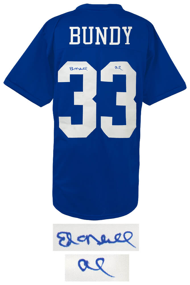 Ed O'Neill Signed Al Bundy #33 Polk High School Blue Football Jersey w/Al