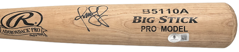 Omar Vizquel Autographed Rawlings Adirondack Pro Big Stick Pro Model Blonde Bat Beckett