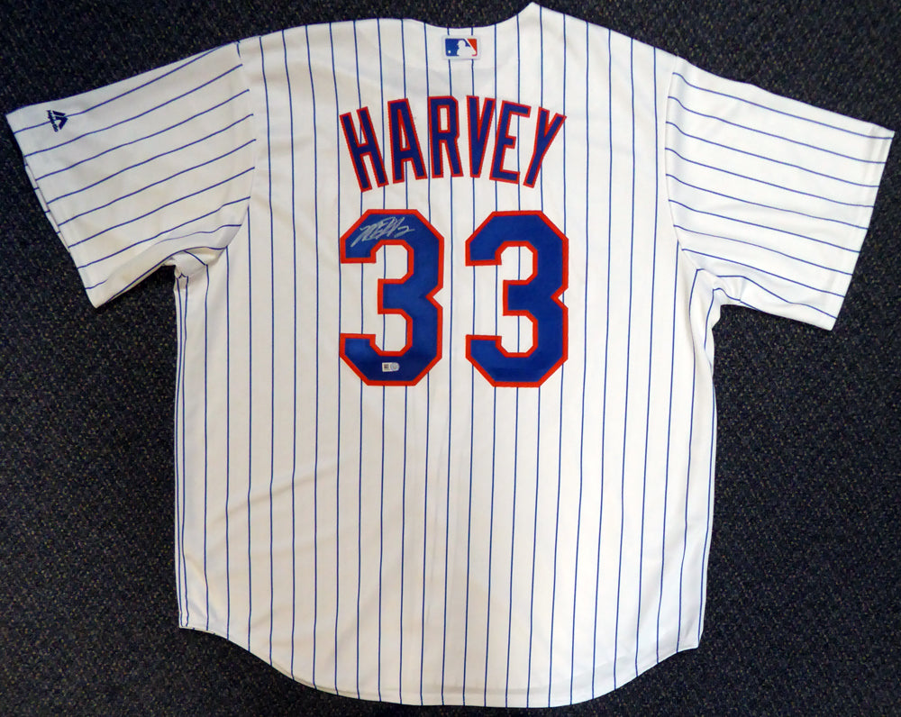 New York Mets Matt Harvey Autographed White Majestic Jersey Size XL MLB Holo #HZ302123