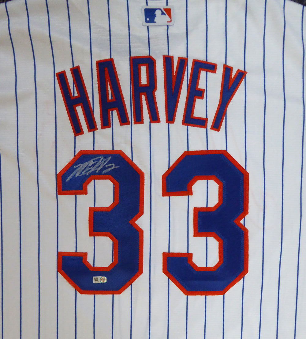 New York Mets Matt Harvey Autographed White Majestic Jersey Size XL MLB Holo #HZ302123