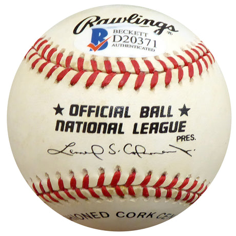 Jim Bunning Autographed Official NL Baseball Philadelphia Phillies Beckett BAS #D20371