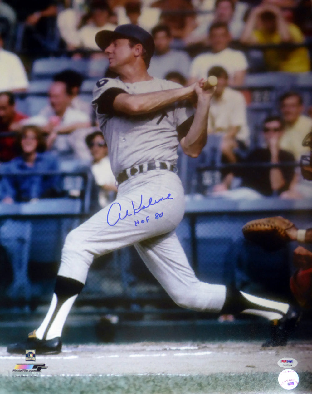 Al Kaline Autographed 16x20 Photo Detroit Tigers "HOF 80" PSA/DNA Stock #106940