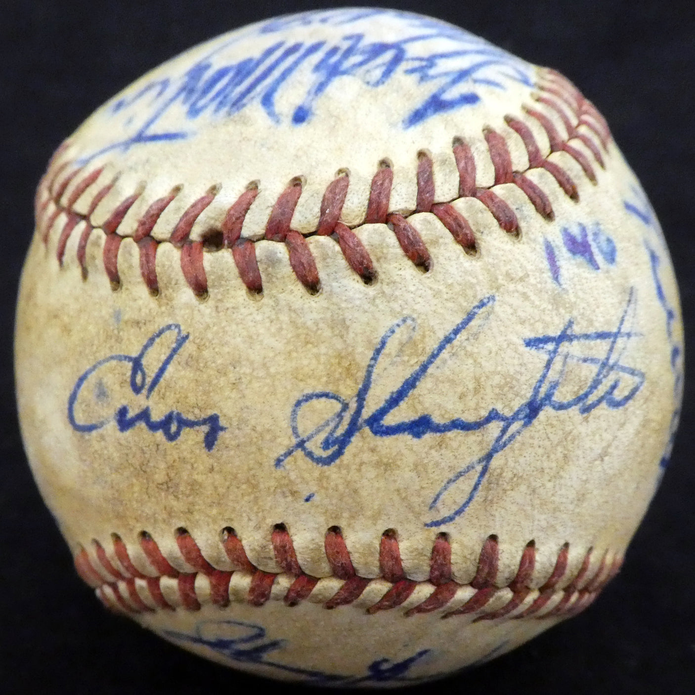 1950 Spring Training Autographed Official Baseball With 20 Total Signatures Including Stan Musial & Enos Slaughter Beckett BAS #A52632