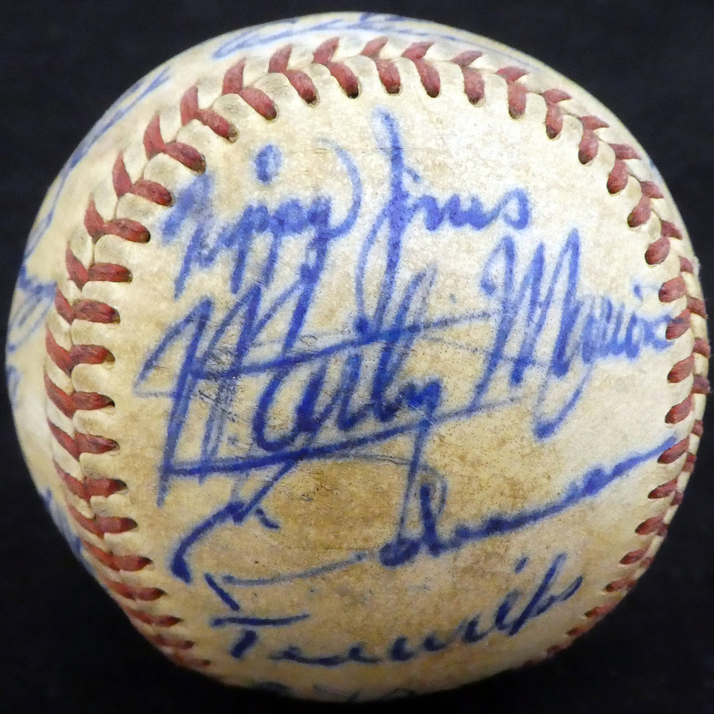 1950 Spring Training Autographed Official Baseball With 20 Total Signatures Including Stan Musial & Enos Slaughter Beckett BAS #A52632