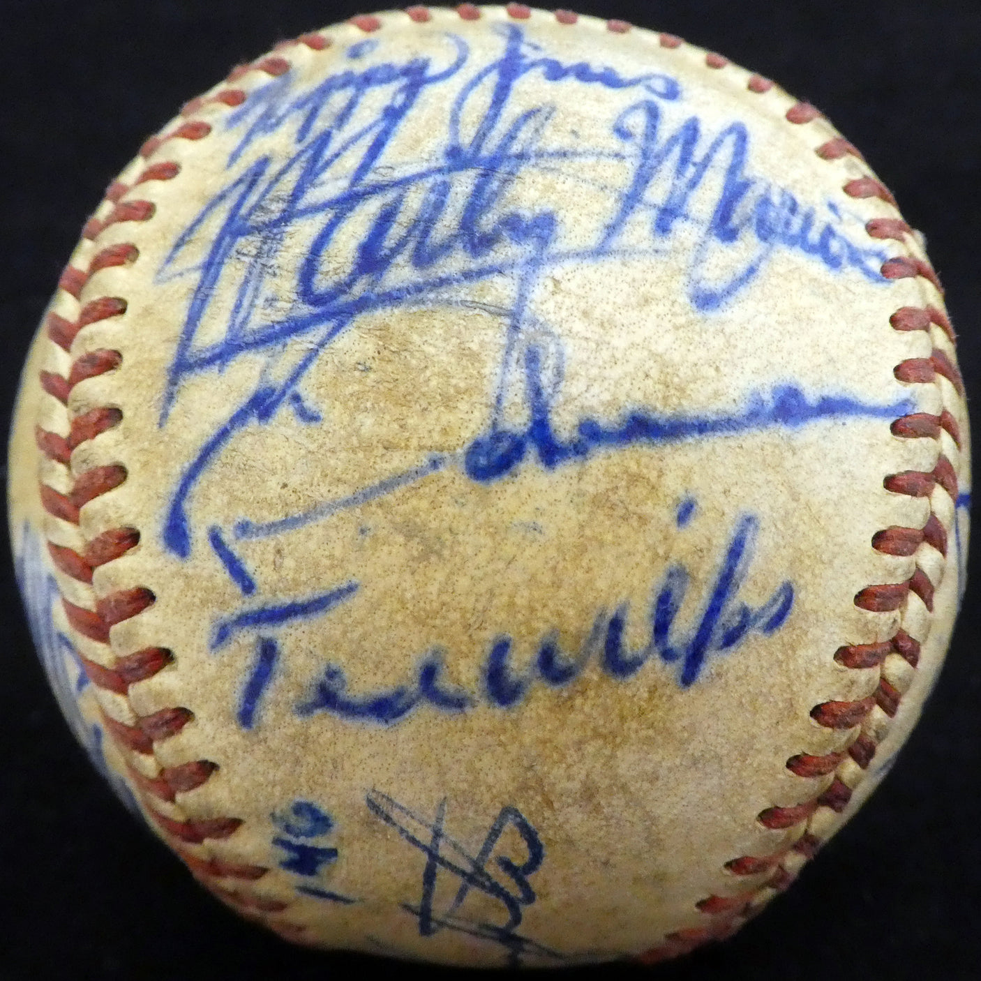 1950 Spring Training Autographed Official Baseball With 20 Total Signatures Including Stan Musial & Enos Slaughter Beckett BAS #A52632