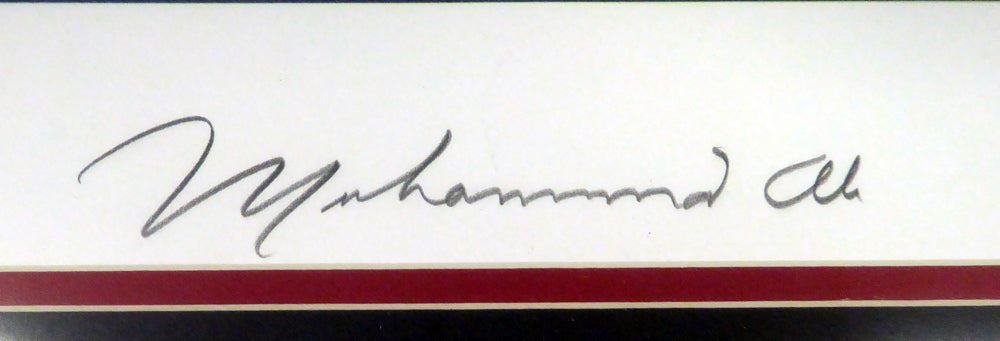 Muhammad Ali Autographed Framed 18x24 Lithograph Photo Auto Grade 10 PSA/DNA #B27065