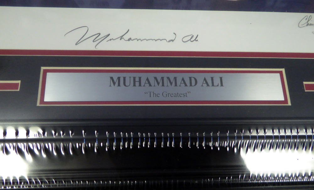 Muhammad Ali Autographed Framed 18x24 Lithograph Photo Auto Grade 10 PSA/DNA #B27065