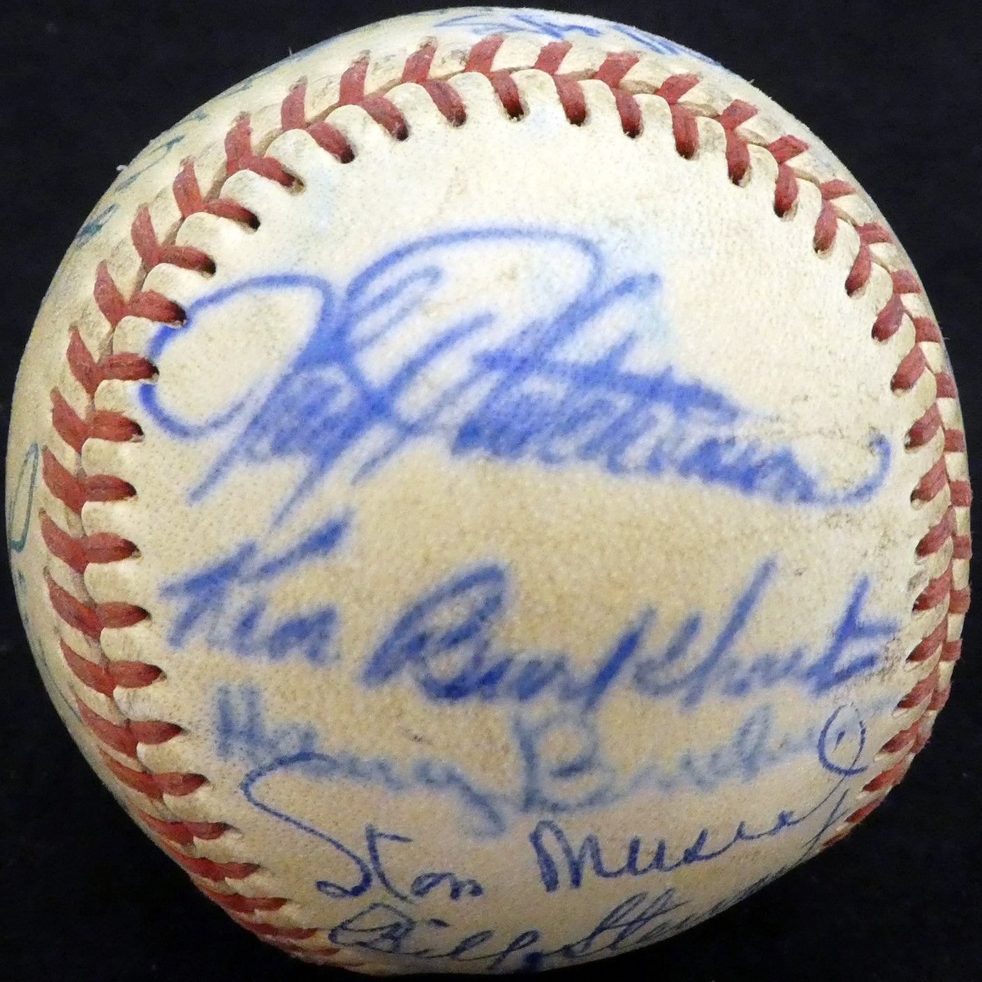 1950 Spring Training Autographed Official NL Baseball With 24 Total Signatures Including Stan Musial & Enos Slaughter Beckett BAS #A52657