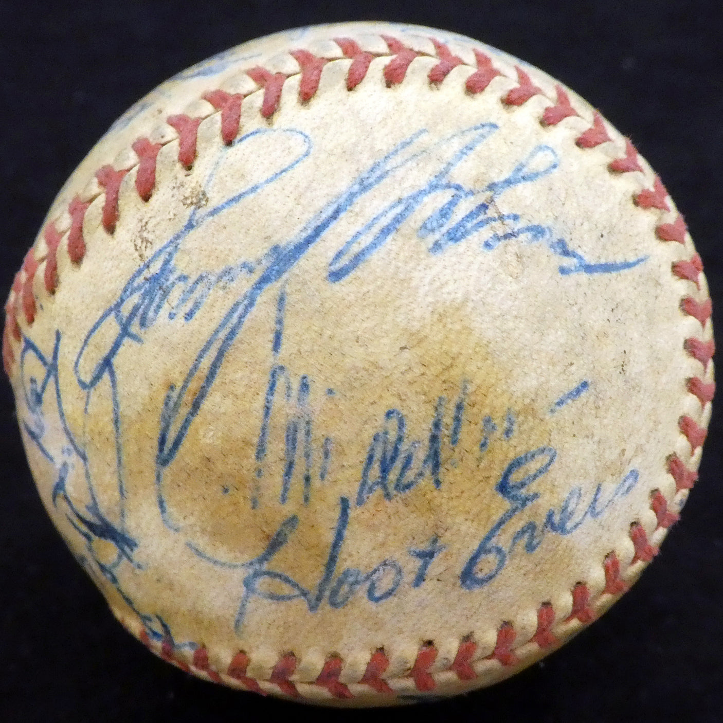 1950 Spring Training Autographed Official Baseball With 27 Total Signatures Including Stan Musial & Mel Allen Beckett BAS #A52629
